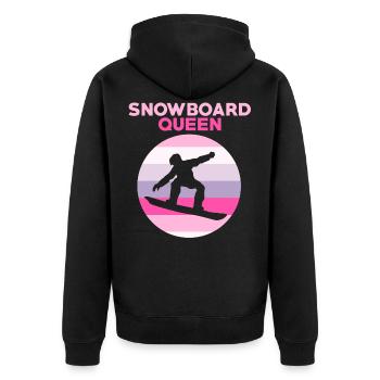 Conducteur de snowboard Conducteur de snowboard vacances d'hiver - Veste à capuche bio Premium Unisexe - noir - Dos - Nico (187cm)