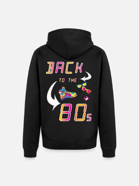 Back to the 80's - Unisex Premium Organic Zip Hoodie - black