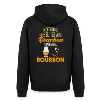 Amateurs de cigares et de bourbon Bourbon Whisky - Veste à capuche bio Premium Unisexe - noir - Dos - Nico (187cm)