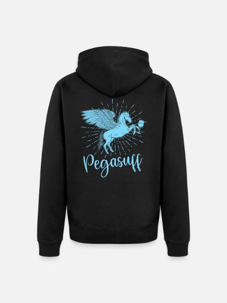Pegasuff Wein Junggesellinnenabschied - Unisex Premium Bio Zip Hoodie - Schwarz