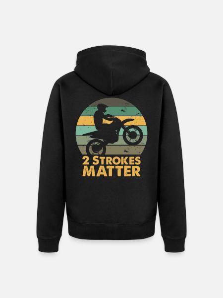 Two-stroke motorcycle motocross - Unisex Premium Organic Zip Hoodie - black
