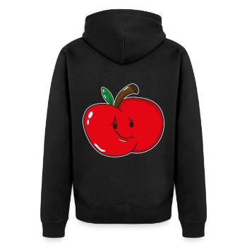 Fruit de pomme fruit - Veste à capuche bio Premium Unisexe - noir - Dos - Nico (187cm)