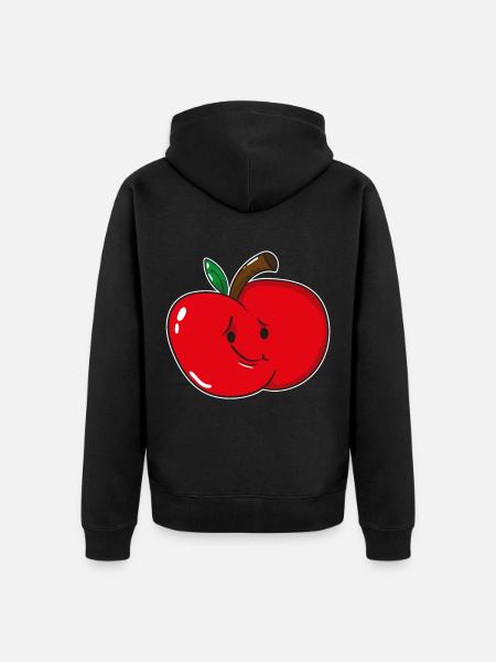 Apple fruit fruit - Unisex Premium Organic Zip Hoodie - black
