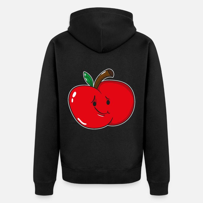 Apple fruit fruit - Unisex Premium Organic Zip Hoodie - black