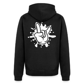 blob de symbole de fête à la main - Veste à capuche bio Premium Unisexe - noir - Dos - Nico (187cm)