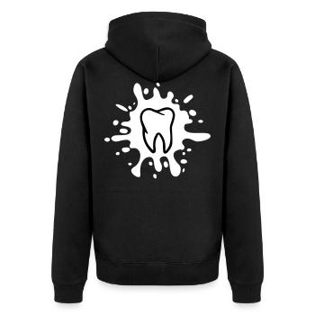 blob d'icône de dent - Veste à capuche bio Premium Unisexe - noir - Dos - Nico (187cm)