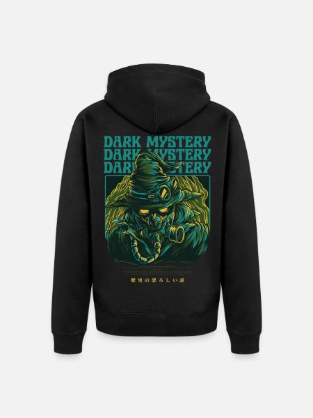 Dark mystery - Unisex Premium Organic Zip Hoodie - black