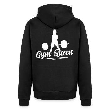 fitness fille gym reine - Veste à capuche bio Premium Unisexe - noir - Dos - Nico (187cm)