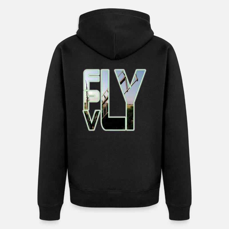 Fly FPV - Veste à capuche bio Premium Unisexe - noir