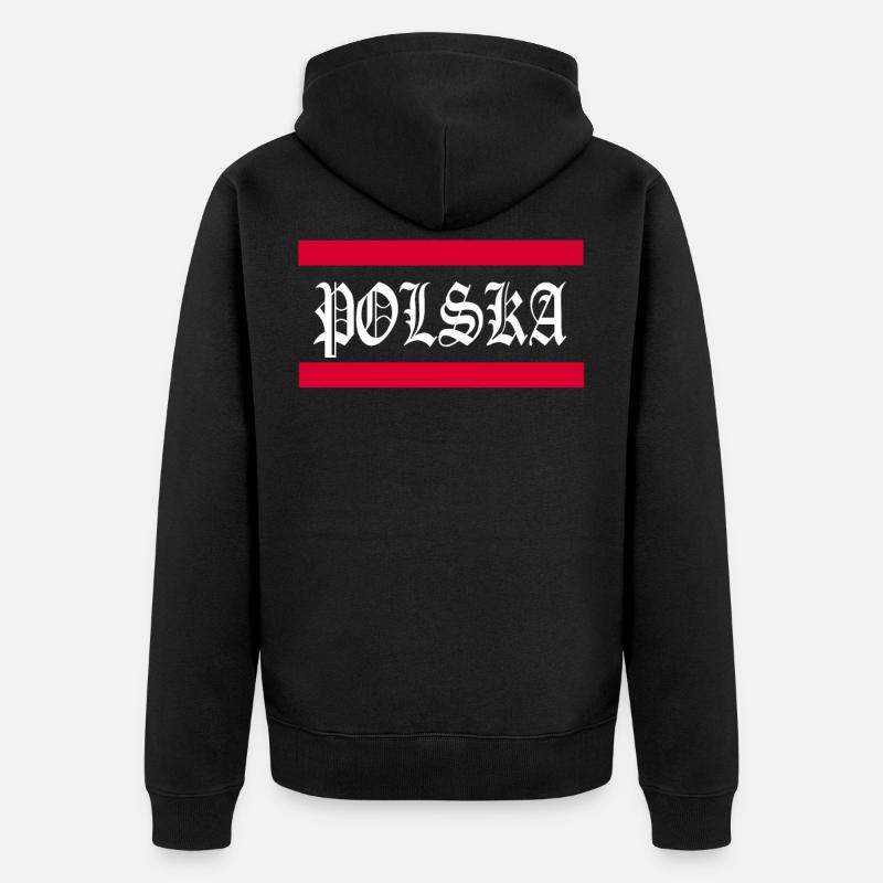 Polska - Veste à capuche bio Premium Unisexe - noir