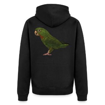 Perruche à gorge rousse - Veste à capuche bio Premium Unisexe - noir - Dos - Nico (187cm)