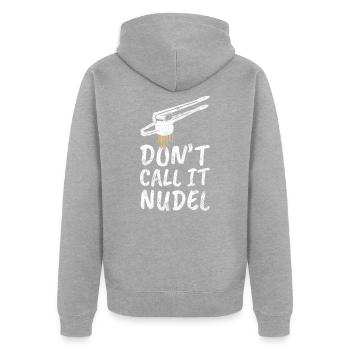 Schwäbisch Spätzle Schwabe dialecte souabe - Veste à capuche bio Premium Unisexe - gris chiné - Dos - Nico (187cm)