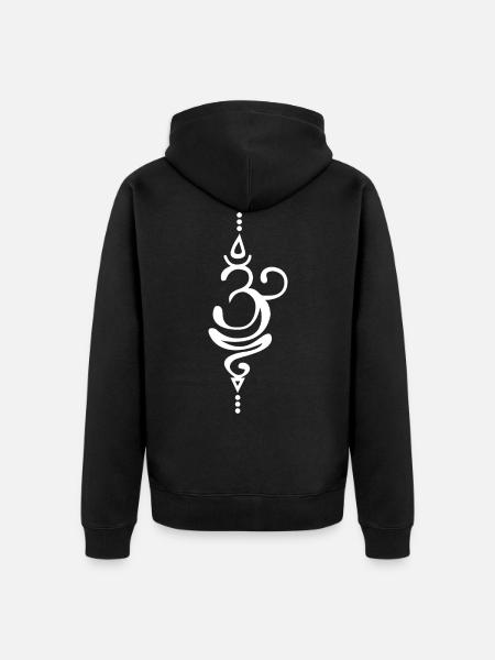 Símbolo de Buda - Premium økologisk unisex-hættejakke - sort