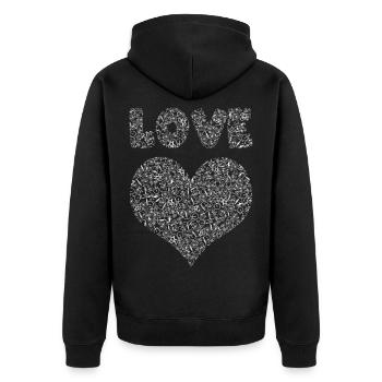 Vélo Love Heart Bikes - Veste à capuche bio Premium Unisexe - noir - Dos - Nico (187cm)