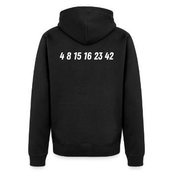 Numbers Lighthouse T-Shirt Series TV Television Fan - Unisex Premium Organic Zip Hoodie - black - Back - Nico (187cm)