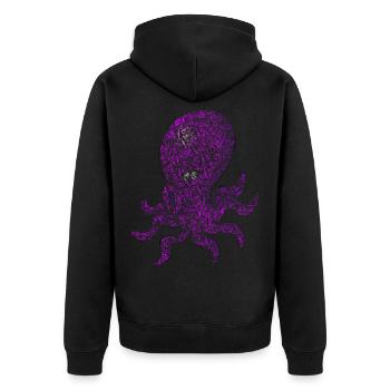 Squid from bicycles bike animal - Unisex Premium Organic Zip Hoodie - black - Back - Nico (187cm)
