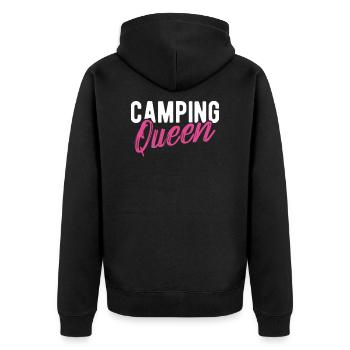 Camping-car drôle camping motif dictons de campeur - Veste à capuche bio Premium Unisexe - noir - Dos - Nico (187cm)