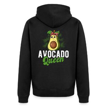 Funny avocado gift idea fitness avocado - Unisex Premium Organic Zip Hoodie - black - Back - Nico (187cm)