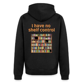 Livre de rat de bibliothèque Je n'ai pas d'étagère de contrôle d'étagère - Veste à capuche bio Premium Unisexe - noir - Dos - Nico (187cm)