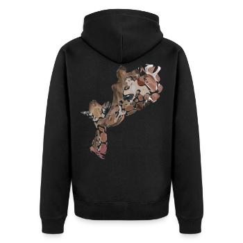 Girafes - Veste à capuche bio Premium Unisexe - noir - Dos - Nico (187cm)