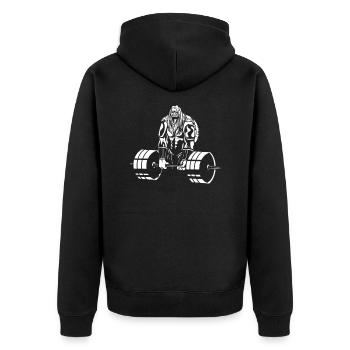 Viking Haltérophilie Fitness Gym Deadlift - Veste à capuche bio Premium Unisexe - noir - Dos - Nico (187cm)