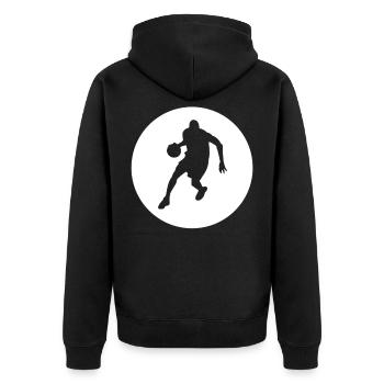 basketball - Veste à capuche bio Premium Unisexe - noir - Dos - Nico (187cm)