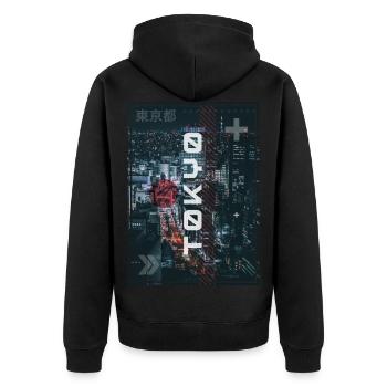 Tokyo - Tokyo, Japon - Veste à capuche bio Premium Unisexe - noir - Dos - Nico (187cm)