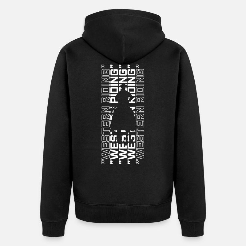 CADEAU DE CHEVAL EQUESTRE OCCIDENTAL - Veste à capuche bio Premium Unisexe - noir