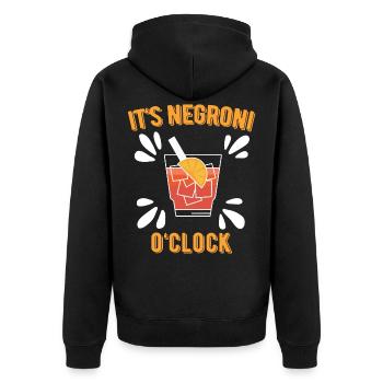 Negroni Cocktail Long Drinks Summer Alcohol Party - Veste à capuche bio Premium Unisexe - noir - Dos - Nico (187cm)