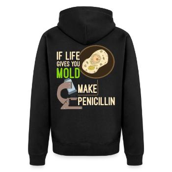 la biologie - Veste à capuche bio Premium Unisexe - noir - Dos - Nico (187cm)