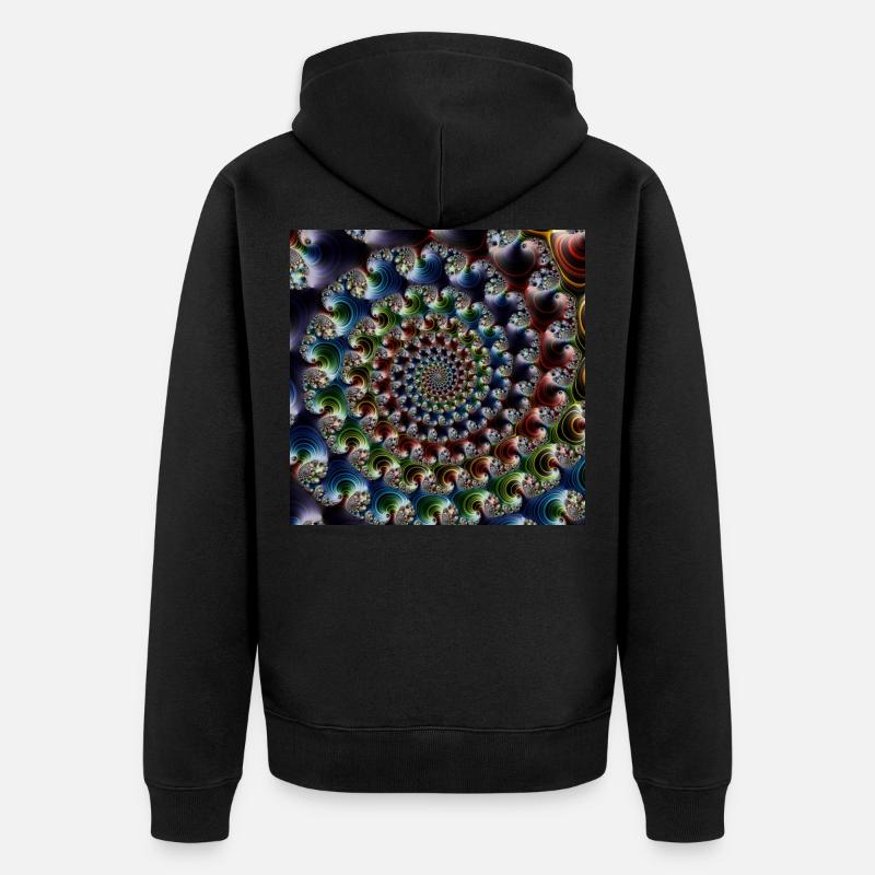 Fractale # 38 - Veste à capuche bio Premium Unisexe - noir