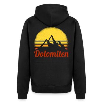 Dolomites Randonnée Cadeau Alpes Randonneurs Tyrol - Veste à capuche bio Premium Unisexe - noir - Dos - Nico (187cm)