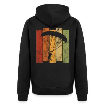 Parachutiste parachutiste - Veste à capuche bio Premium Unisexe - noir - Dos - Nico (187cm)