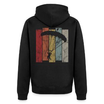 Parachutisme parachutiste parachutiste - Veste à capuche bio Premium Unisexe - noir - Dos - Nico (187cm)