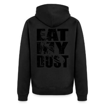EAT MY DUST Dirtbike Motocross Supercross Cadeau - Veste à capuche bio Premium Unisexe - noir - Dos - Nico (187cm)