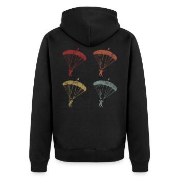 Parachutisme parachutiste parachutiste - Veste à capuche bio Premium Unisexe - noir - Dos - Nico (187cm)