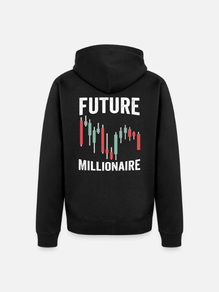 Future Millionaire Lustiger - Unisex Premium Organic Zip Hoodie - black