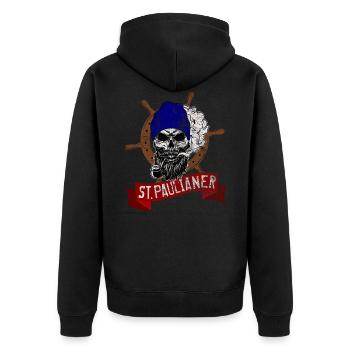 st paulianer st pauli design - Veste à capuche bio Premium Unisexe - noir - Dos - Nico (187cm)