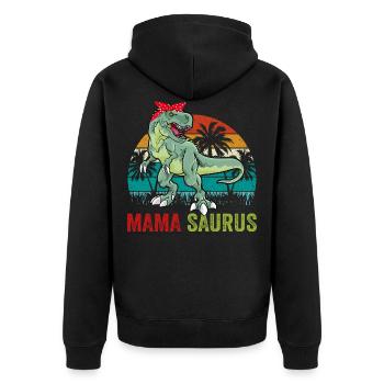 Mamasaurus T Rex dinosaure Drôle Maman Famille - Veste à capuche bio Premium Unisexe - noir - Dos - Nico (187cm)