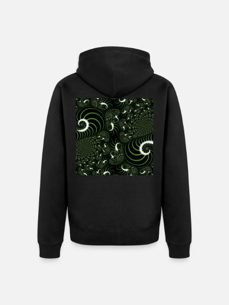Fractal #63 - Veste à capuche bio Premium Unisexe - noir
