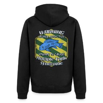 Mbuna Cichlids Malawi Cichlid Contagious Tank - Unisex Premium Organic Zip Hoodie - black - Back - Nico (187cm)