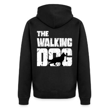 Le chien de berger allemand de walking cadeau - Veste à capuche bio Premium Unisexe - noir - Dos - Nico (187cm)