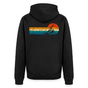 Windsurfing Windsurfer Surfing Windsurfing Retro - Unisex Premium Organic Zip Hoodie - black - Back - Nico (187cm)