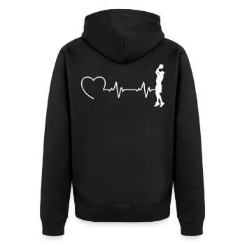 Basketteur basket-ball EKG basketteur - Veste à capuche bio Premium Unisexe - noir - Dos - Nico (187cm)