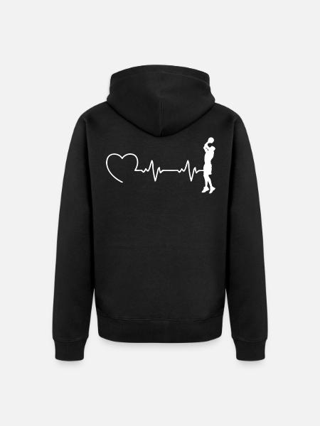 Basketteur basket-ball EKG basketteur - Veste à capuche bio Premium Unisexe - noir