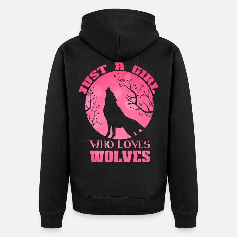 Wolf - Veste à capuche bio Premium Unisexe - noir