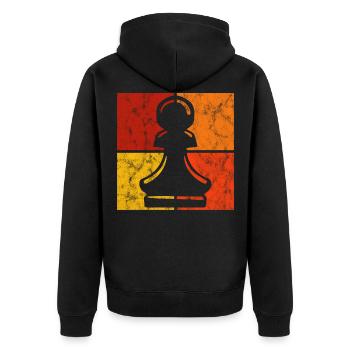 Jeu d’échecs rétro jeu d’échecs jeu d’échecs - Veste à capuche bio Premium Unisexe - noir - Dos - Nico (187cm)
