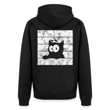 Chat chat Chat Miau Chat - Veste à capuche bio Premium Unisexe - noir - Dos - Nico (187cm)