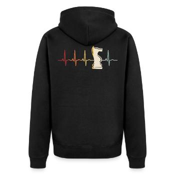 Échecs Échecs Schachmatt ECG échecs - Veste à capuche bio Premium Unisexe - noir - Dos - Nico (187cm)