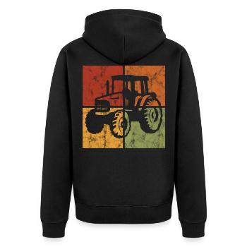 Tracteurs ferme trecker tracteur tracteur tracteur rétro - Veste à capuche bio Premium Unisexe - noir - Dos - Nico (187cm)